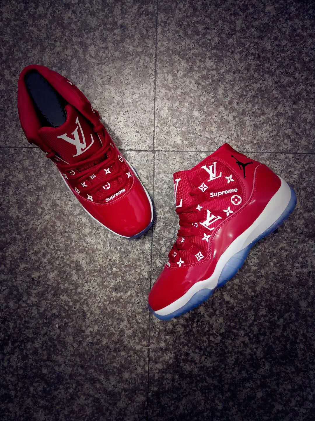 2018 Air Jordan 11 Retro Red Ice Sole Shoes